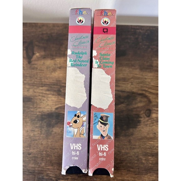 2 F.H.E. Videos: Santa Claus is Coming to Town-Rudolph  (VHS) 1989 Not Tested - Picture 2 of 7